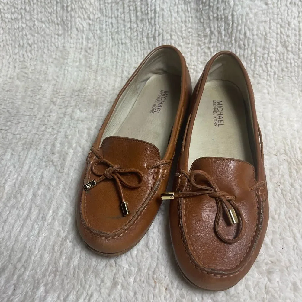 Michael Michael Kors Tan Leather Loafers SZ8M